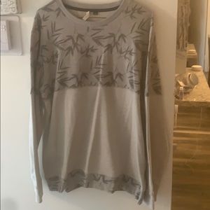 Crew neck sweater cotton/thermal graphic print